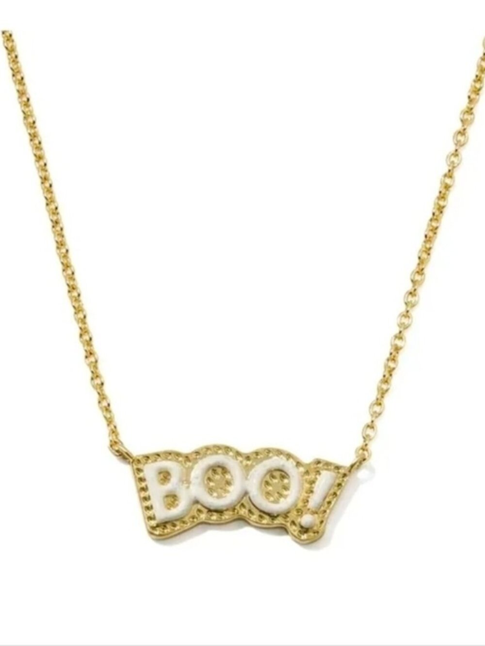 💞💞💖 Kendra Scott Boo Pendant Necklace - Gold/Iridescent White